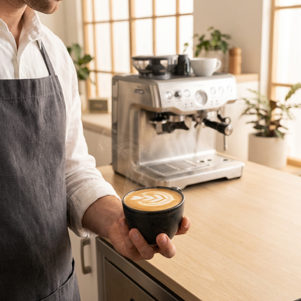 O.P.C. Specialist Barista pouring coffee